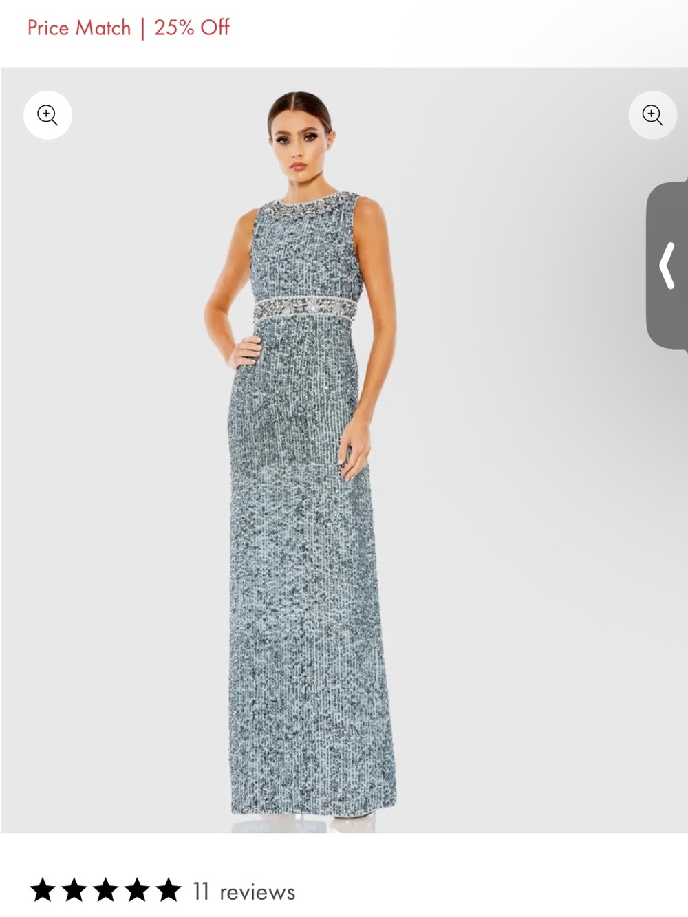 Mac Duggal floor length Sheath Sequin Evening Gown